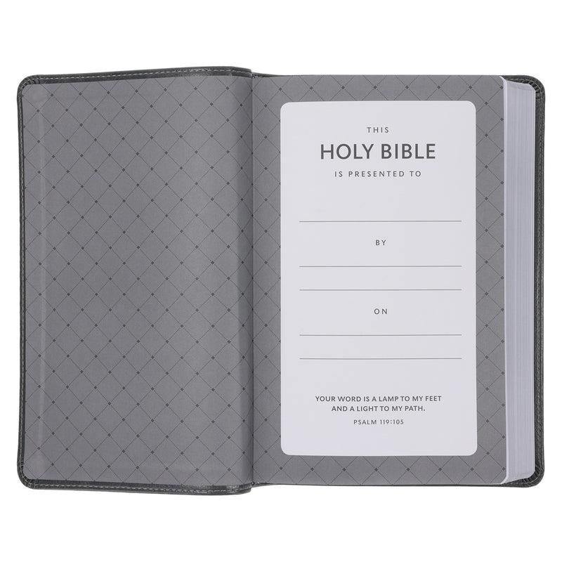 NKJV Deluxe Gift Bible Red Letter Gray (Imitation Leather)