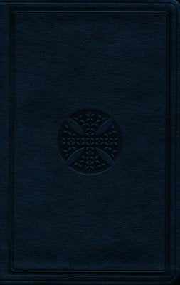 ESV Large Print Value Thinline Bible (TruTone, Navy, Mosaic Cross Design)