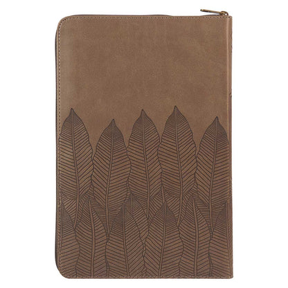 NLT Standard Bible, Thumb Indexed With Zip, Brown Leaves